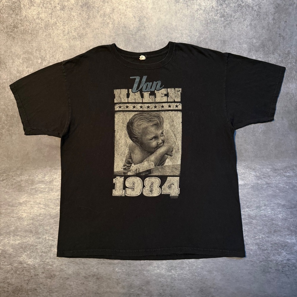 Van Halen 1984 Album T Shirt Mens 2XL Black Anvil 2010 Rock Band Graphic Vintage